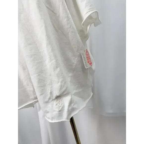 NWT! Free People Women's Slam Dunk Tee White SMALL - Picture 11 of 12